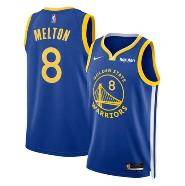 Men's Golden State Warriors #8 De'Anthony Melton Blue Icon Edition Stitched Basketball Jersey