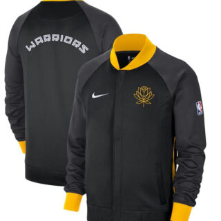Men's Golden State Warriors Black 2022 23 City Edition Full-Zip Jacket