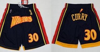Men's Golden State Warriors Nike #30 Stephen Curry Black Basketball Shorts
