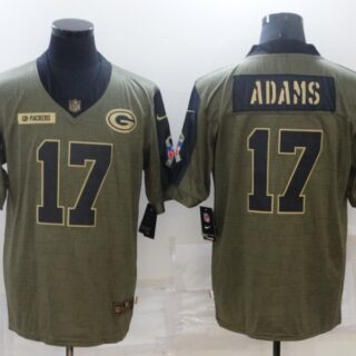 Men's Green Bay Packers #17 Davante Adams Nike Olive 2021 Salute To Service Limited Player Jersey