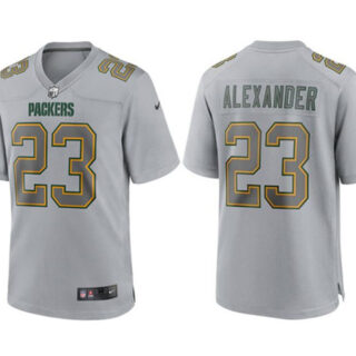 Men's Green Bay Packers #23 Jaire Alexander Gray Atmosphere Fashion Stitched Game Jersey