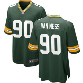 Men's Green Bay Packers #90 Lukas Van Ness Green Stitched Game Jersey