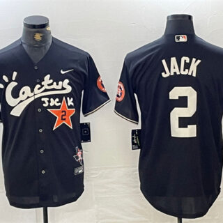 Men's Houston Astros #2 Alex Bregman Black Cactus Jack Vapor Premier Limited Stitched Baseball Jersey