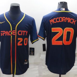 Men's Houston Astros #20 Chas McCormick 2022 Navy City Connect Cool Base Stitched Jersey