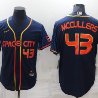 Men's Houston Astros #43 Lance McCullers 2022 Navy City Connect Cool Base Stitched Jersey