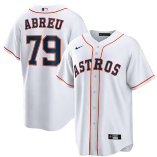 Men's Houston Astros #79 José Abreu White Cool Base Stitched Jersey