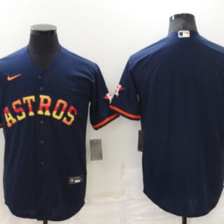 Men's Houston Astros Blank 2022 Navy Cool Base Stitched Jersey