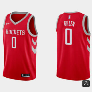 Men's Houston Rockets #0 Jalen Green Icon Edition Red Stitched Basketball Jersey