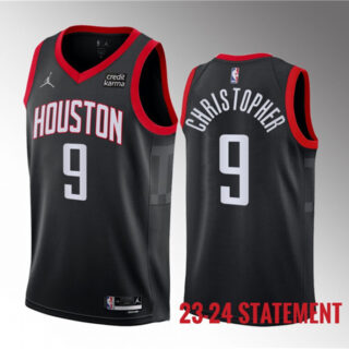Men's Houston Rockets #9 Josh Christopher Black 2023 Statement Edition Stitched Basketball Jersey