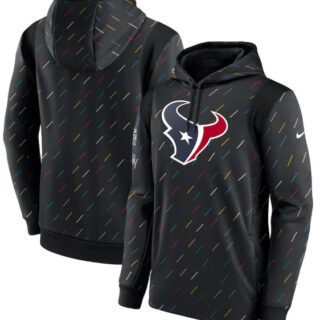 Men's Houston Texans 2021 Charcoal Crucial Catch Therma Pullover Hoodie