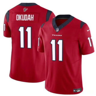 Men's Houston Texans #11 Jeff Okudah Red 2024 F.U.S.E Vapor Untouchable Stitched Football Jersey