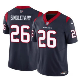 Men's Houston Texans #26 Devin Singletary Navy 2023 F.U.S.E Vapor Untouchable Stitched Football Jersey