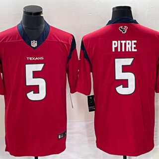 Men's Houston Texans #5 Jalen Pitre Red Vapor Untouchable Limited Stitched Jersey