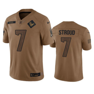 Men's Houston Texans #7 C.J. Stroud 2023 Brown Salute To Service Limited Stitched Jersey