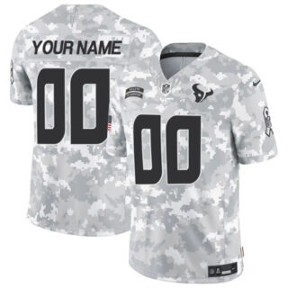 Men's Houston Texans Active Player Custom 2024 F.U.S.E Arctic Camo Salute To Service Limited Stitched Football Jersey