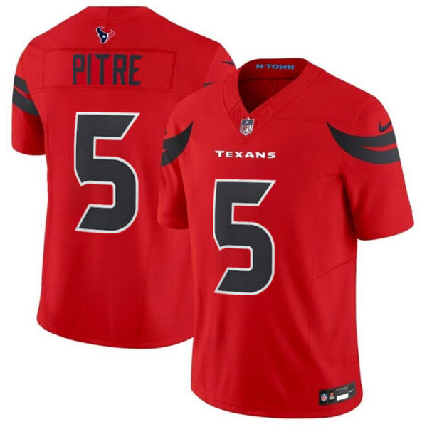Men's Houston Texans Active Player Custom Red 2024 Alternate Vapor F.U.S.E. Limited Stitched Jersey