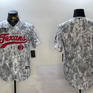 Men's Houston Texans Blank Camo With Patch Cool Base Stitched Baseball Jerseys