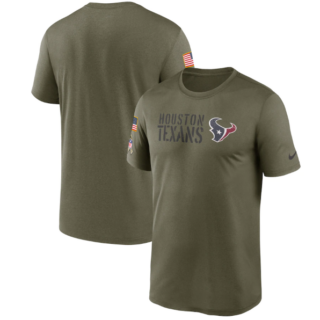 Men's Houston Texans Olive 2022 Salute To Service Legend Team T-Shirt