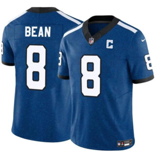 Men's Indianapolis Colts #8 Jason Bean Blue 2024 F.U.S.E. Throwback Vapor Limited Stitched Football Jersey