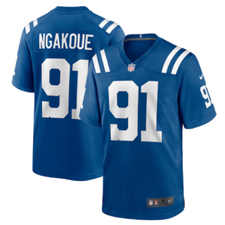 Men's Indianapolis Colts #91 Yannick Ngakoue Royal Stitched Game Jersey