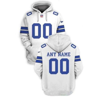 Men's Indianapolis Colts Customized White Pullover Hoodie