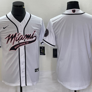 Men's Inter Miami CF Blank White Cool Base Stitched Jersey