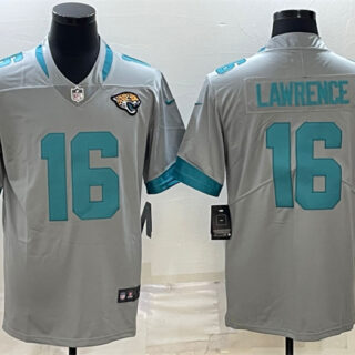 Men's Jacksonville Jaguars #16 Trevor Lawrence Silver Stitched Jersey
