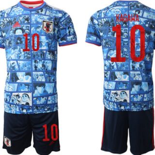 Men's Japan #10 Kagawa Blue Home Soccer Jersey Suit