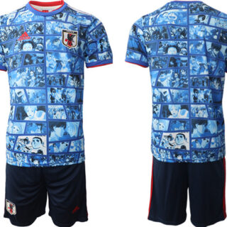 Men's Japan Blank Blue Home Soccer Jersey Suit