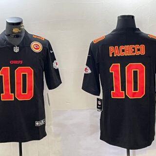 Men's Kansas City Chiefs #10 Isiah Pacheco Black F.U.S.E Vapor Untouchable Limited Stitched Football Jersey