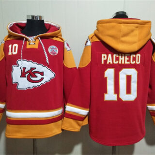 Men's Kansas City Chiefs #10 Isiah Pacheco Red Ageless Must-Have Lace-Up Pullover Hoodie