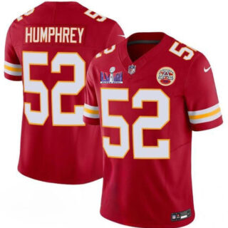 Men's Kansas City Chiefs #52 Creed Humphrey Red F.U.S.E. Super Bowl LVIII Patch Vapor Untouchable Limited Stitched Football Jersey
