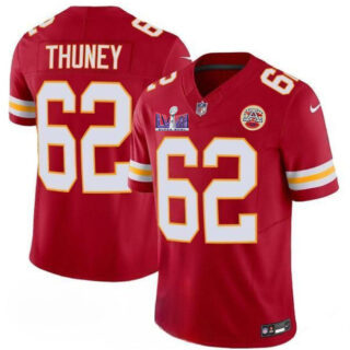 Men's Kansas City Chiefs #62 Joe Thuney Red F.U.S.E. Super Bowl LVIII Patch Vapor Untouchable Limited Stitched Football Jersey