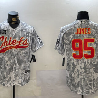 Men's Kansas City Chiefs #95 Chris Jones 2024 Arctic Camo Salute To Service Stitched Baseball Jerseys