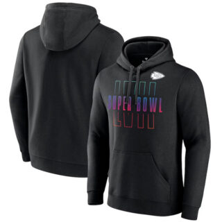 Men's Kansas City Chiefs Black Super Bowl LVII Open Sky Pullover Hoodie