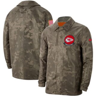 Men's Kansas City Chiefs Nike Camo 2019 Salute To Service Sideline Full Zip Lightweight Jacket