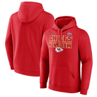 Men's Kansas City Chiefs Red 2022 AFC Champions Team Slogan Pullover Hoodie
