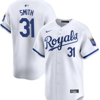 Men's Kansas City Royals #31 Will Smith White 2024 Home Limited Cool Base Stitched Baseball Jersey