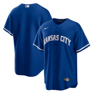 Men's Kansas City Royals Blank Royal Cool Base Stitched Jersey