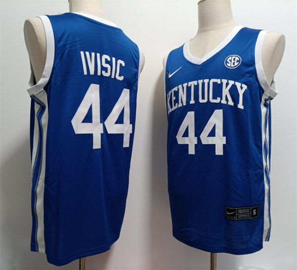 Men's Kentucky Wildcats #44 Zvonimir Ivisic Blue Stitched Jersey