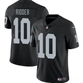 Men's Las Vegas Raiders #10 Desmond Ridder Black 2024 Vapor Stitched Football Jersey