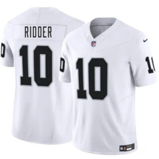 Men's Las Vegas Raiders #10 Desmond Ridder White 2024 F.U.S.E. Vapor Stitched Football Jersey
