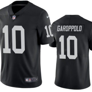 Men's Las Vegas Raiders #10 Jimmy Garoppolo Black Vapor Untouchable Stitched Football Jersey