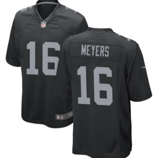 Men's Las Vegas Raiders #16 Jakobi Meyers Black Stitched Football Game Jersey