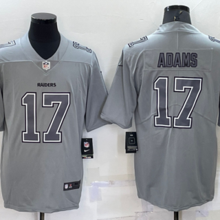 Men's Las Vegas Raiders #17 Davante Adams Grey Atmosphere Fashion Stitched Jersey