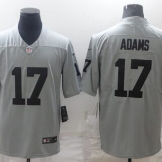 Men's Las Vegas Raiders #17 Davante Adams Grey Limited Stitched Jersey