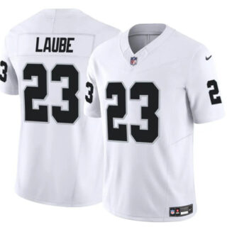 Men's Las Vegas Raiders #23 Dylan Laube White F.U.S.E Vapor Stitched Football Jersey