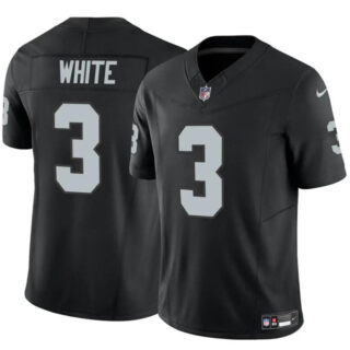 Men's Las Vegas Raiders #3 Zamir White Black 2024 F.U.S.E Vapor Stitched Football Jersey