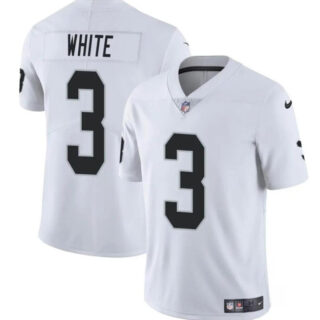 Men's Las Vegas Raiders #3 Zamir White White 2024 Vapor Stitched Football Jersey