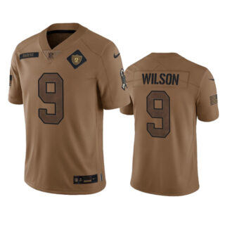 Men's Las Vegas Raiders #9 Tyree Wilson 2023 Brown Salute To Service Limited Stitched Football Jersey